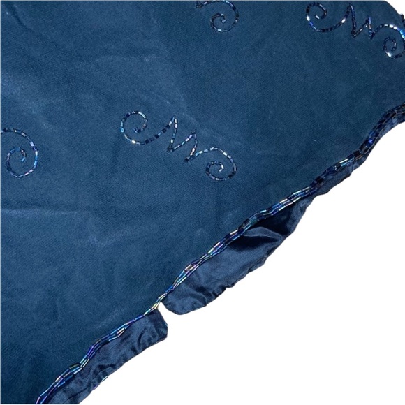 Vintage 90’s Silk Beaded Little Black Dress EUC SZ L - Picture 5 of 14